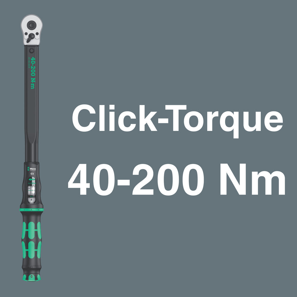 Wera Tools - Click-Torque C 3 set 2 for cement screwdriving, 40-200 Nm