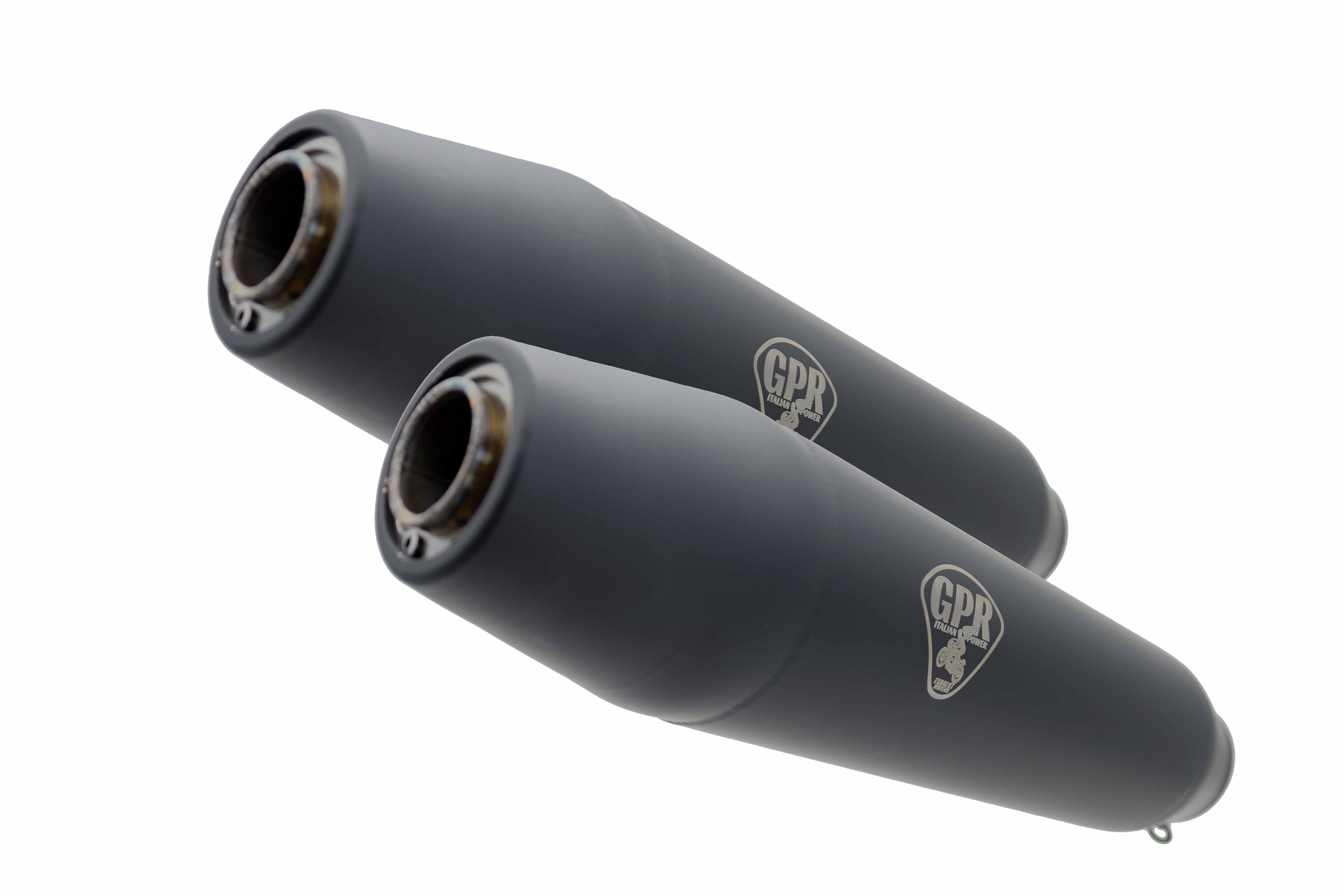 GPR-Exhaust---Deeptone-Black-Cafè-Racer-Silencers-without-link-pipe-for-K-1100-LT-from-1992-to-1999-Dual-Universal-Homologated-Silencer-Kit-Without-Link-Pipes