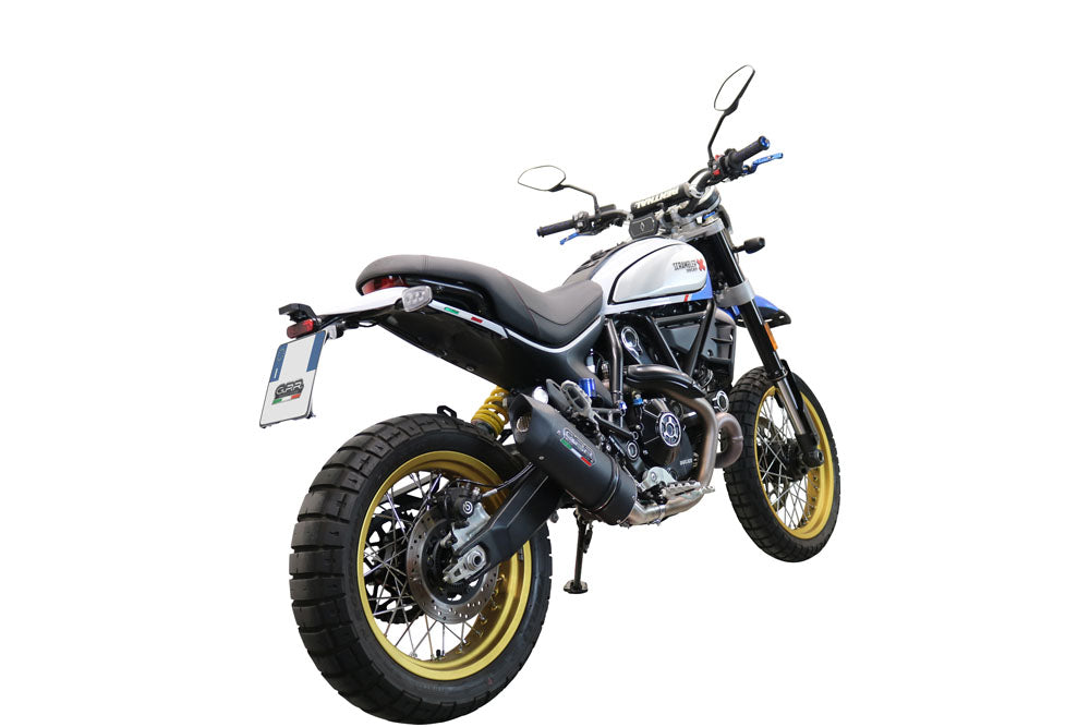 GPR-Exhaust---Furore-Evo4-Nero-Slip-on-for-Scrambler-800-Nightshift-Urban-Motard-from-2021-to-2022-dB-Killer-Link-Pipe-Catalyst