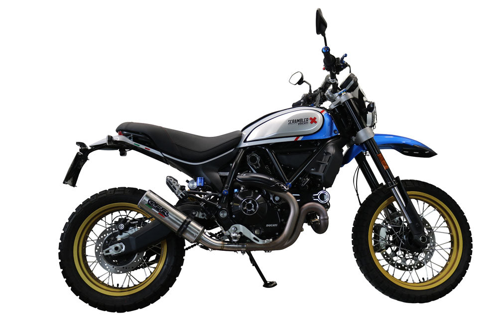 GPR-Exhaust---M3-Titanium-Natural-Slip-on-for-Scrambler-800-Urban-Motard-from-2021-to-2023-dB-Killer-Link-Pipe-Catalyst