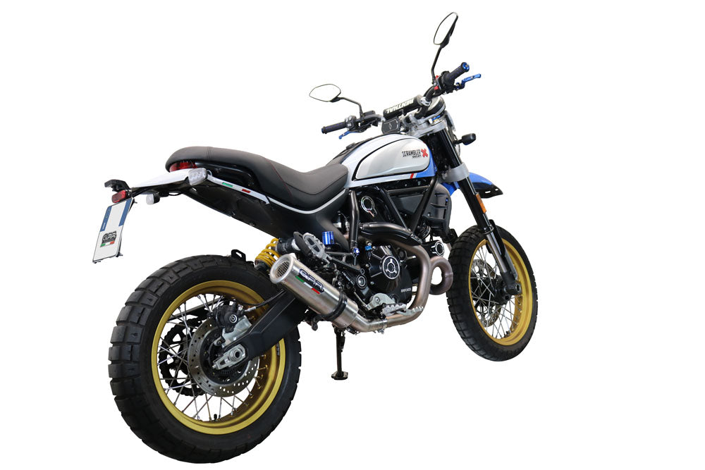 GPR-Exhaust---M3-Titanium-Natural-Slip-on-for-Scrambler-800-Nightshift-Urban-Motard-from-2021-to-2022-dB-Killer-Link-Pipe-Catalyst