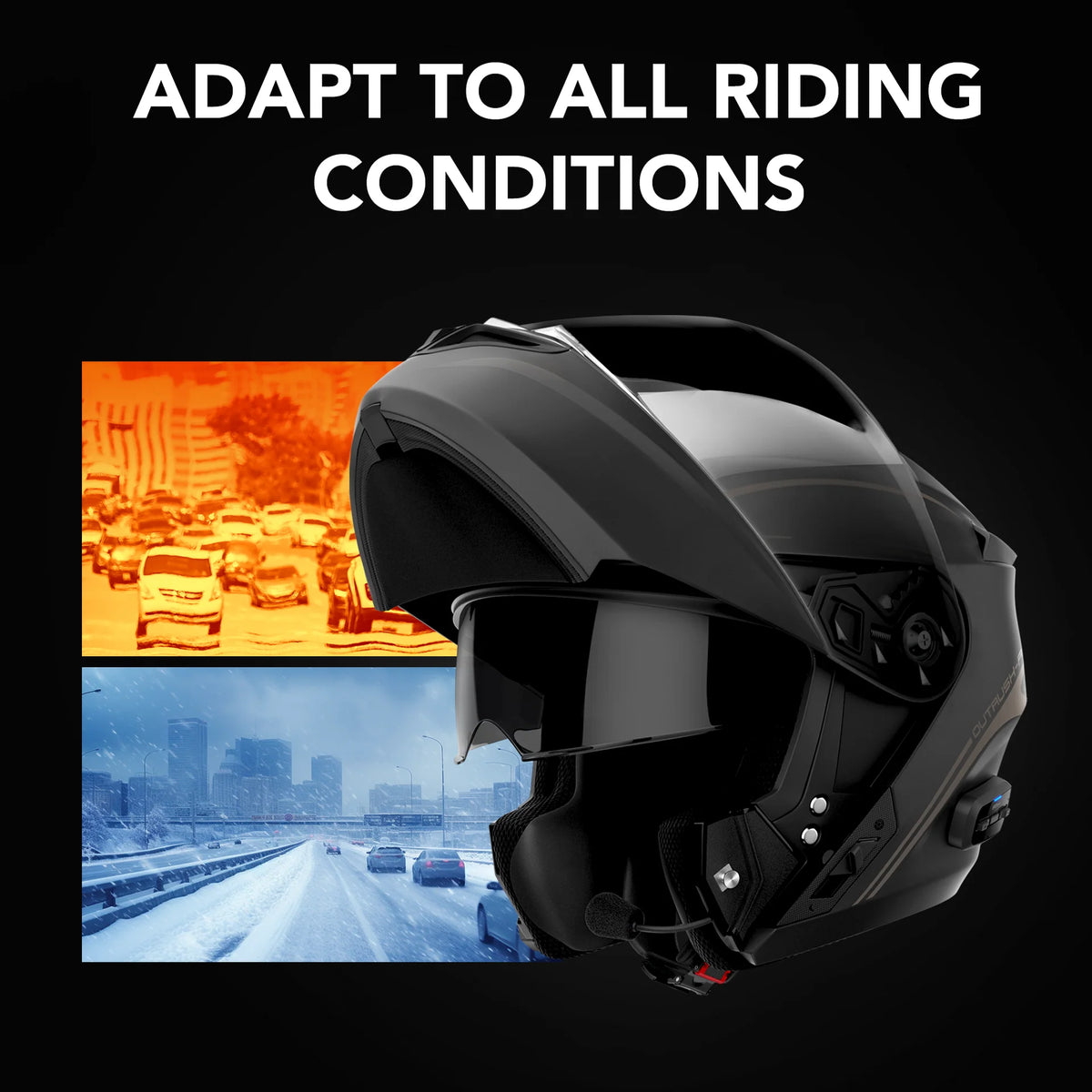 Sena - OUTRUSH R Modular Bluetooth Smart Communication Helmet