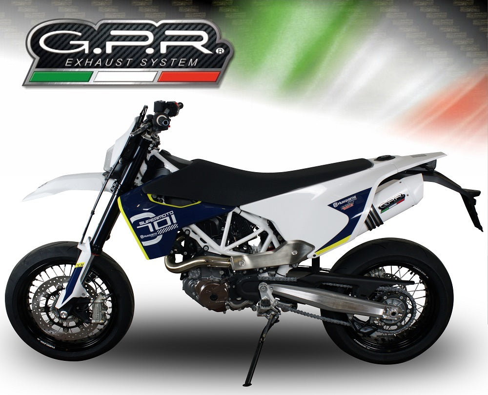 GPR-Exhaust---Albus-Evo4-Slip-on-for-Supermoto-701-from-2017-to-2020-dB-Killer-Link-Pipe-Catalyst