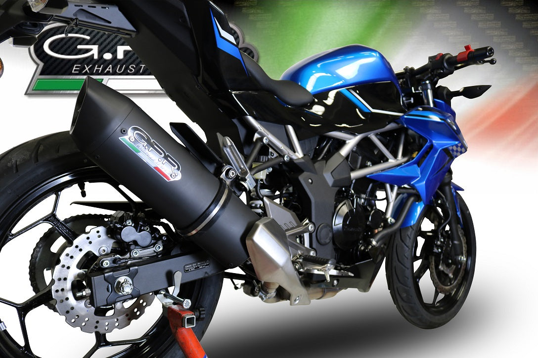 GPR-Exhaust---Furore-Evo4-Nero-Slip-on-for-Ninja-125-from-2021-to-2024-dB-Killer-Link-Pipe