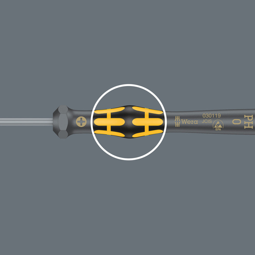Wera Tools - 1578 A ESD Kraftform Micro screwdriver for slotted screws