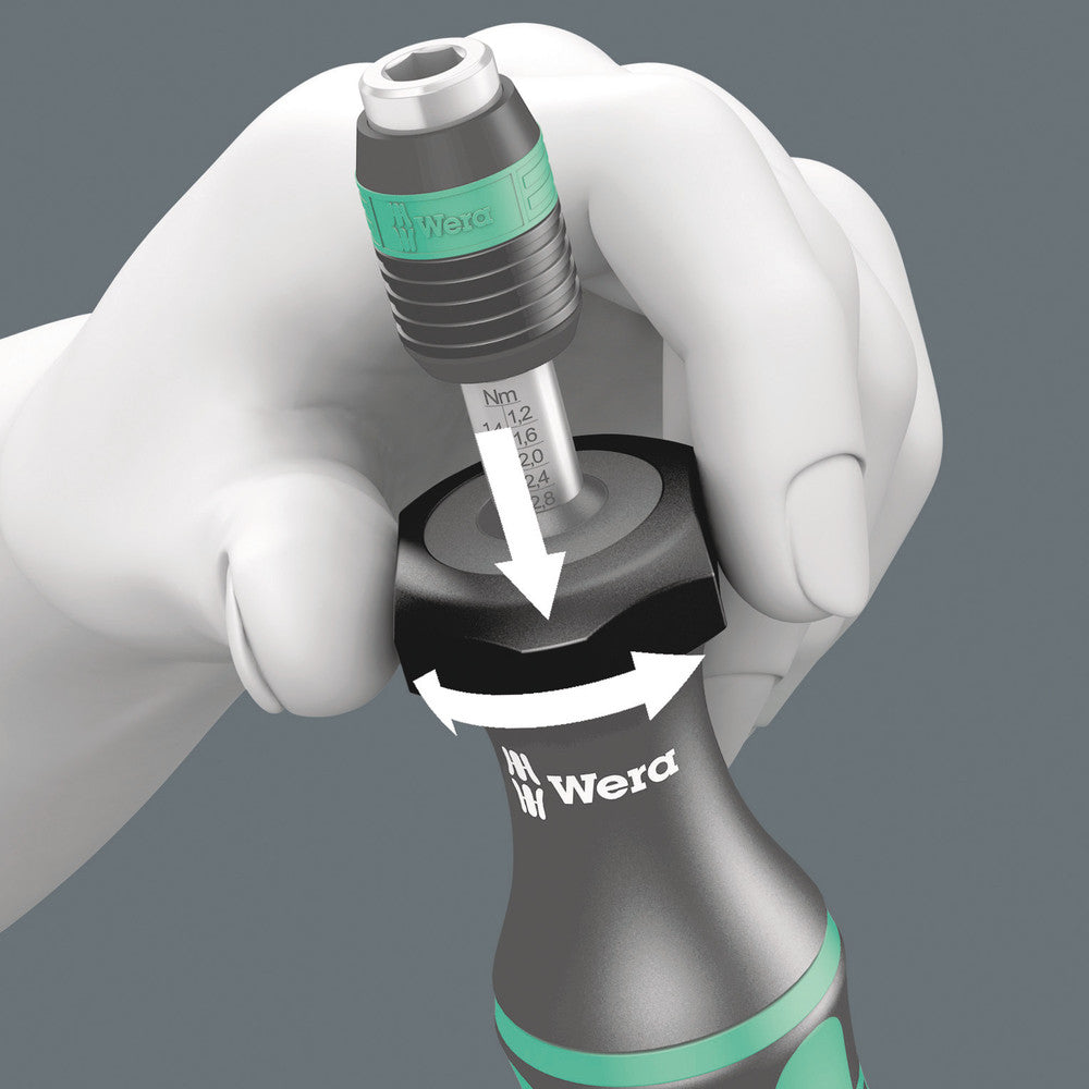 Wera Tools - Series 7400 Kraftform adjustable torque screwdrivers (2.5-29.0 in. lbs.) with Rapidaptor quick-release chuck