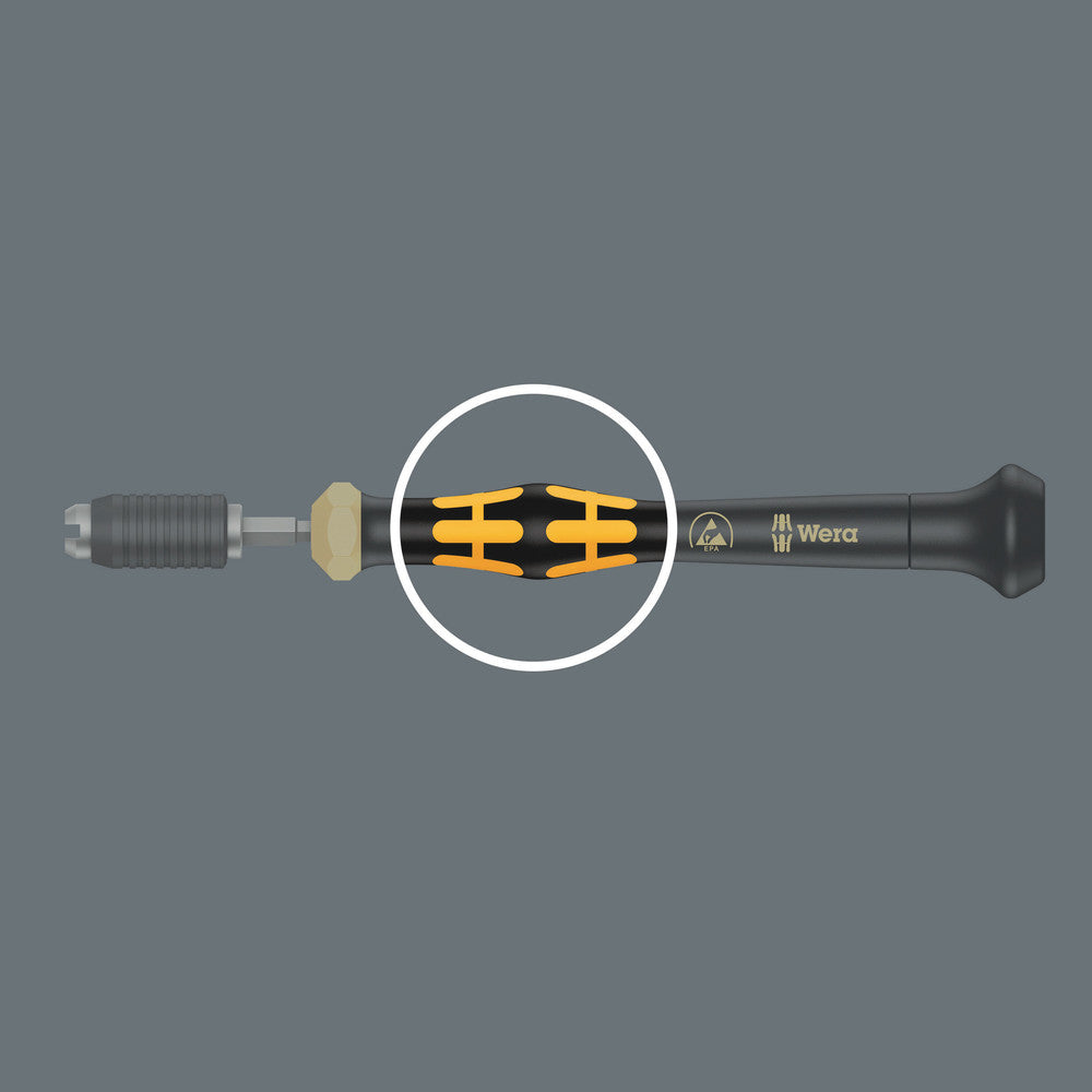 Wera Tools - 1460 ESD Kraftform Micro torque screwdrivers, with factory pre-set value (0.02-0.11 Nm) and quick-release chuck