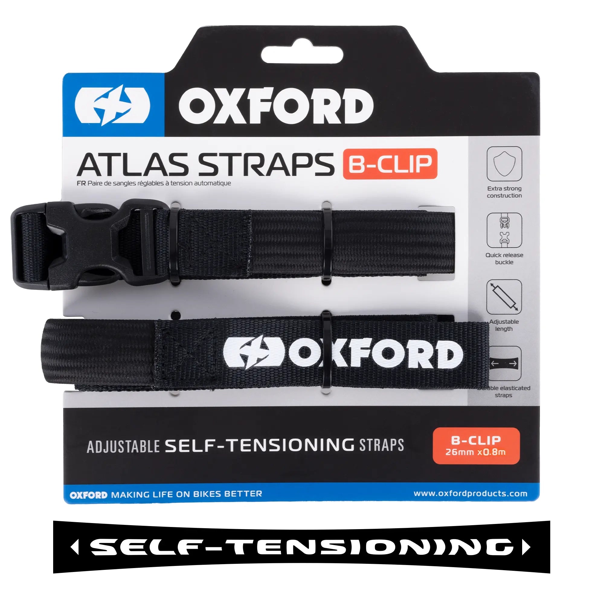 Oxford - Atlas B-Clip 26mm x 0.8m (Pair)
