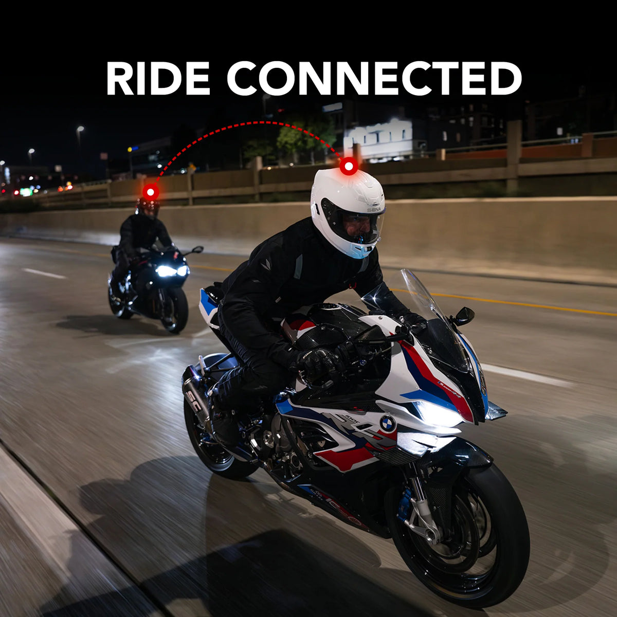 Sena - PHANTOM ANC Full-Face Helmet with Integrated Comm System