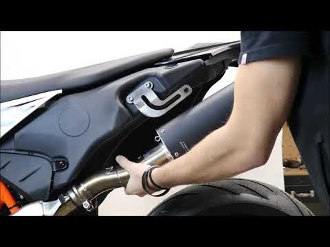 GPR-Exhaust---Furore-Evo4-Nero-Slip-on-for-Enduro-690-R-from-2021-to-2024-dB-Killer-Link-Pipe-Catalyst
