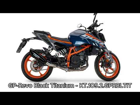 GPR-Exhaust---GP-Revo-Black-Titanium-Slip-on-for-DUKE-200-from-2024-to-2025-dB-Killer-Link-Pipe