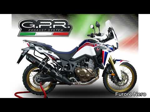 GPR-Exhaust---Hyper-Sonic-Black-Titanium-Slip-on-for-CRF-1000-L-Africa-TWIN-from-2015-to-2017-dB-Killer-Link-Pipe