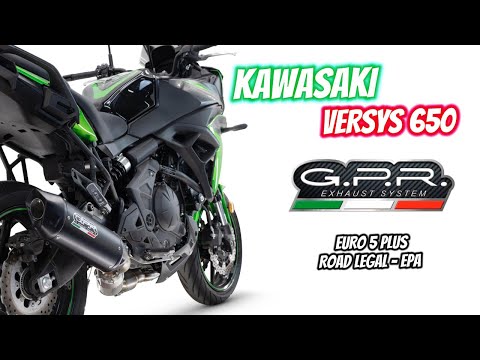 GPR-Exhaust---Furore-X-Titanio-Nero-Full-Line,-silencer-and-separate-header-for-Versys-650-from-2023-to-2025-dB-Killer-Catalyst