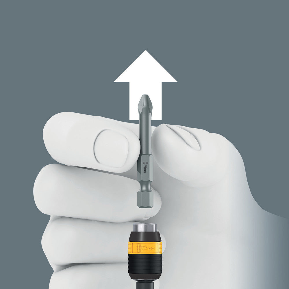 Wera Tools - 7400 ESD series Kraftform Torque screwdrivers, with factory pre-set value (0.1-1.5 Nm) and Rapidaptor quick-release chuck, handle size 89 mm