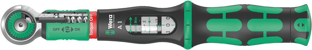 Wera Tools - Safe-Torque A 1 torque wrench with 1/4" square head drive, 2-12 Nm