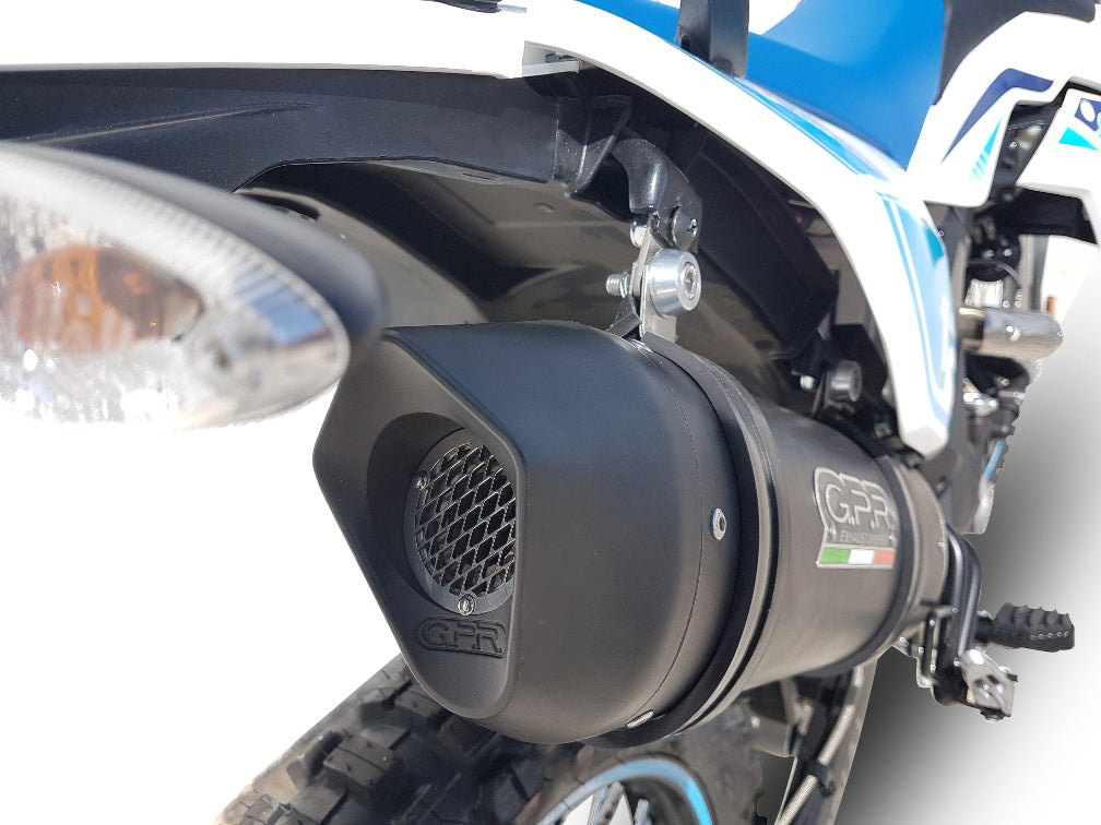 GPR-Exhaust---Furore-Evo4-Nero-Slip-on-for-XSM-125-Supermoto-from-2021-to-2023-dB-Killer-Link-Pipe-Catalyst