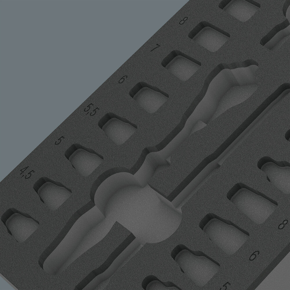 Wera Tools - 9820 Foam insert 8000 A Zyklop 1/4" ratchet set 1, empty