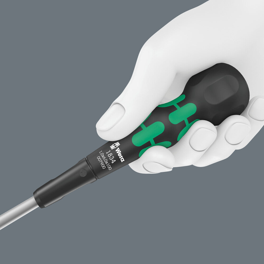 Wera Tools - 1834 Kraftform Ball-Grip Slotted screwdriver - workshop blade