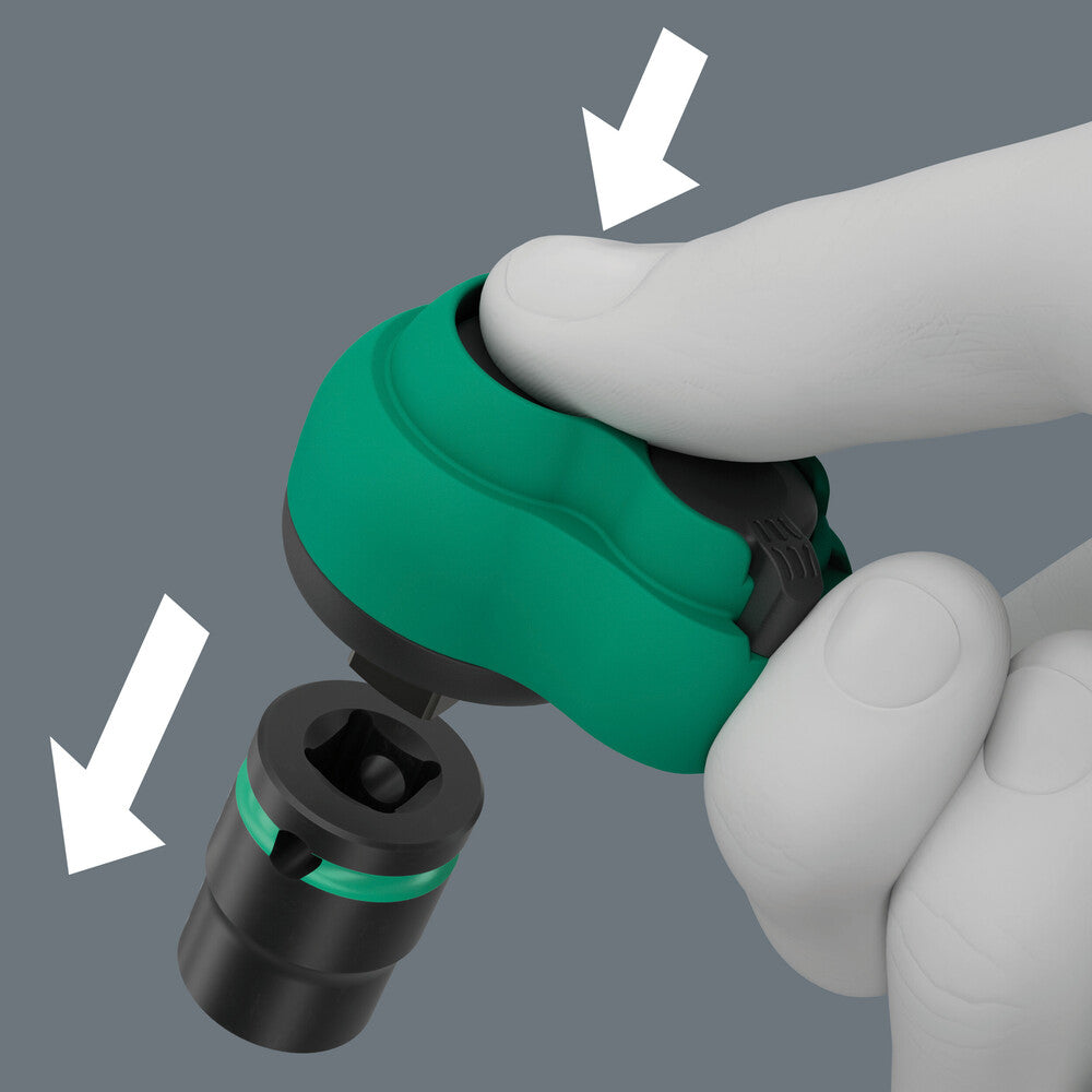 Wera Tools - 8100 SB 13 Zyklop Comfort Ratchet set, reversing lever, 3/8" drive, imperial