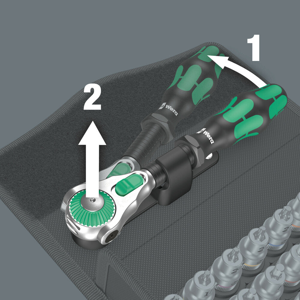 Wera Tools - 8100 SB All-in Zyklop Speed ratchet set, 3/8" drive