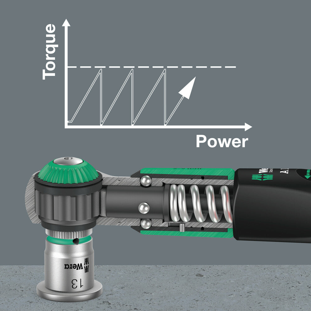 Wera Tools - Safe-Torque A 1 torque wrench with 1/4" square head drive, 2-12 Nm