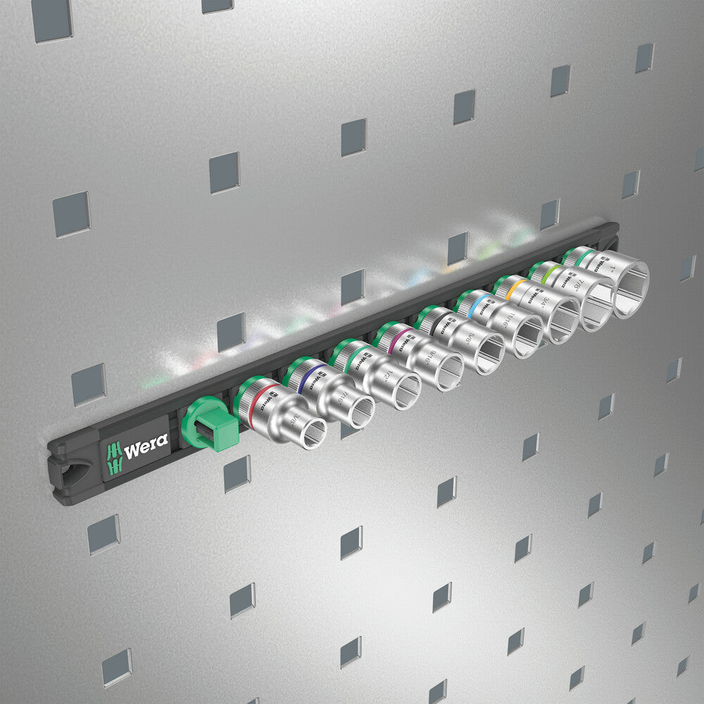 Wera Tools - Magnetic socket rail C Imperial 1 Zyklop socket set, 1/2" drive, imperial