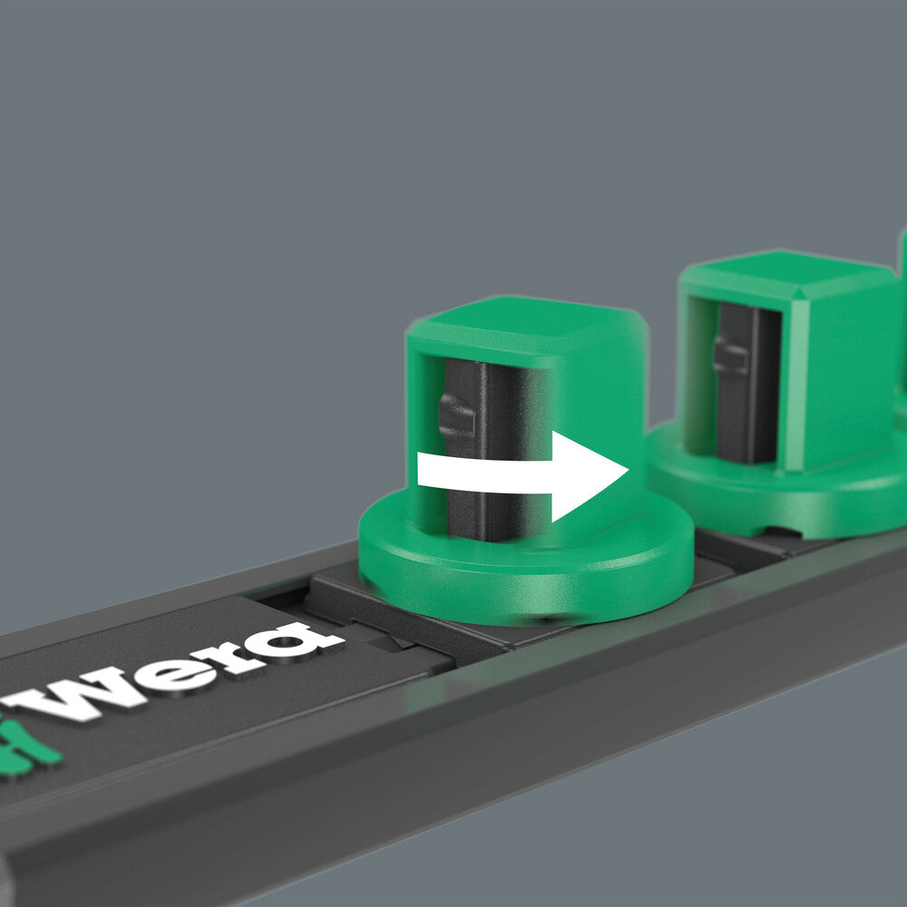 Wera Tools - 9600 Magnetic socket rail, 1/4", empty