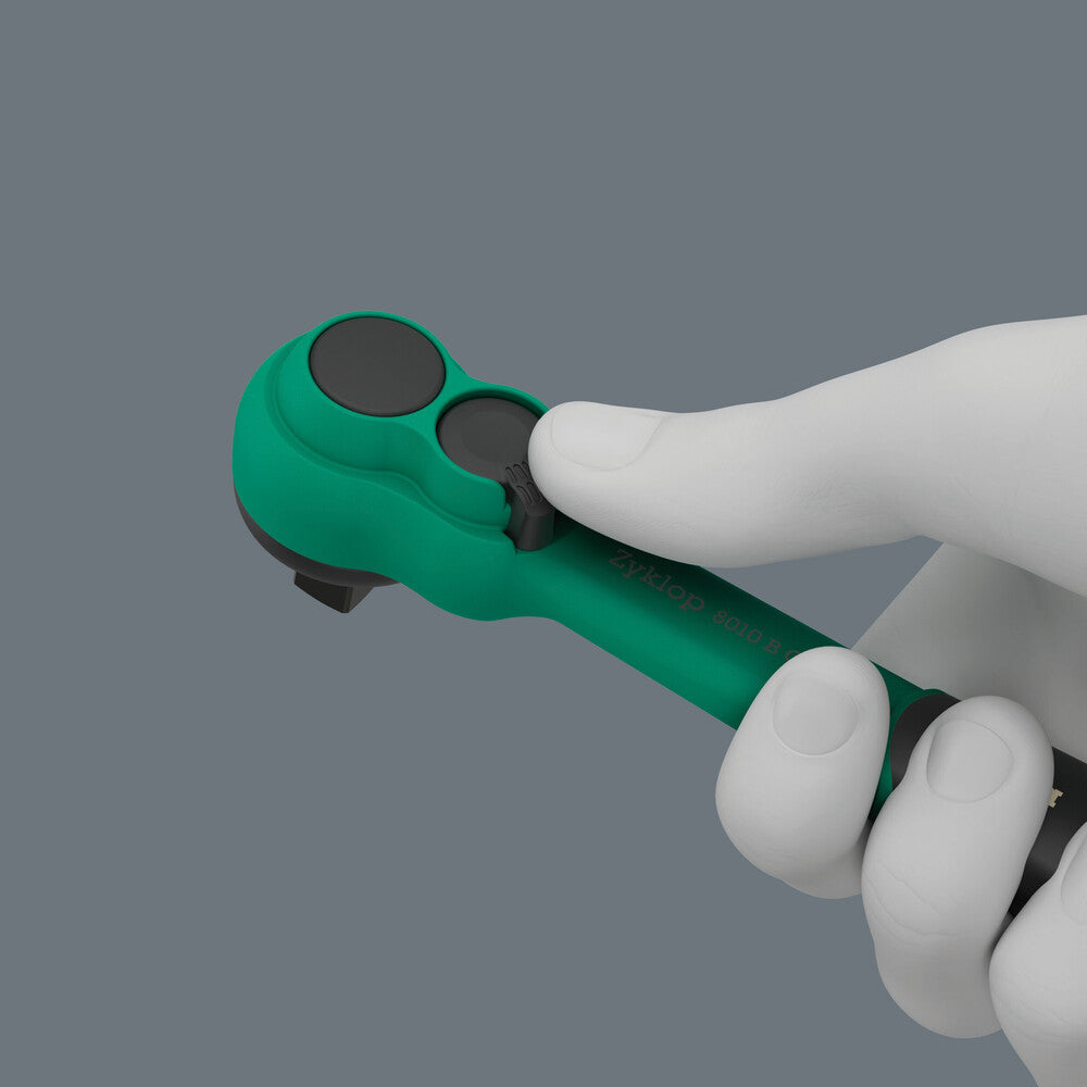 Wera Tools - 8010 B Zyklop Comfort Ratchet, with reversing lever, with 3/8" drive