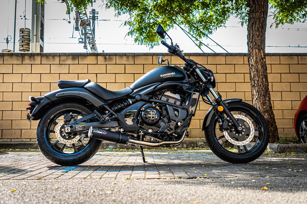 GPR-Exhaust---M3-Black-Titanium-Full-Line-for-Vulcan-650-S-from-2017-to-2020-dB-Killer-Catalyst