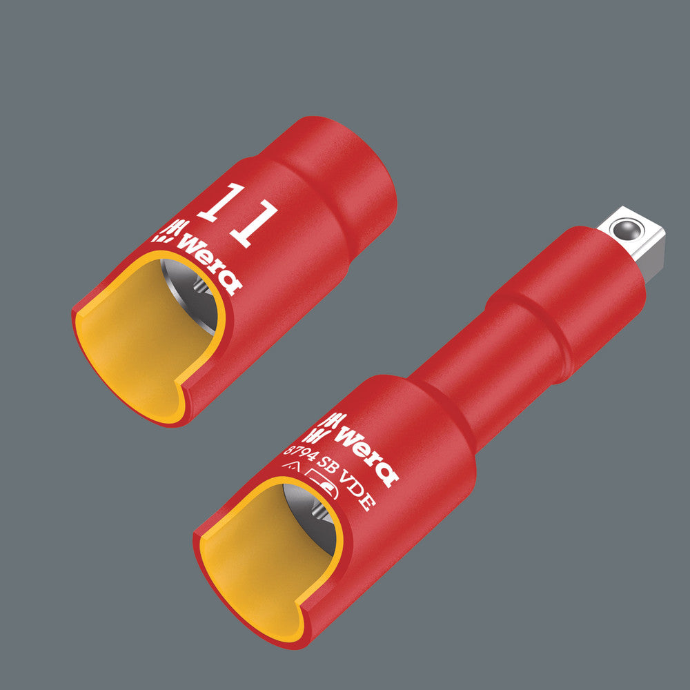 Wera Tools - 8100 SB VDE 1 Zyklop Ratchet set, insulated, switch lever, 3/8" drive, metric