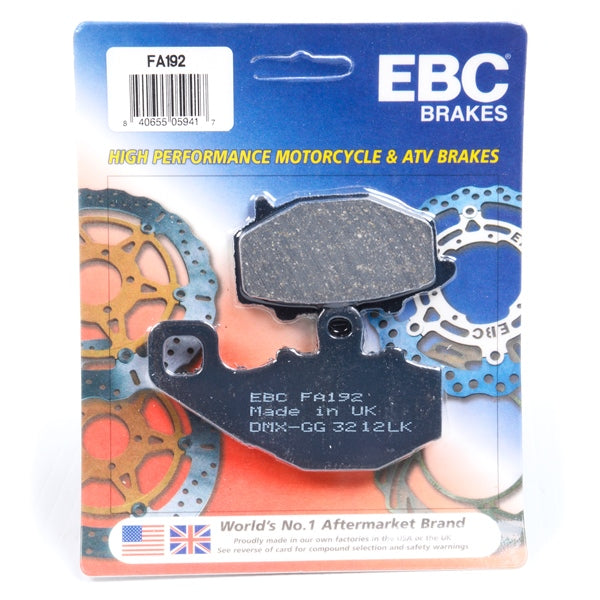 EBC - “X” Series Moto-X Sport & Enduro Brake Pad Organic Rear (FA192)