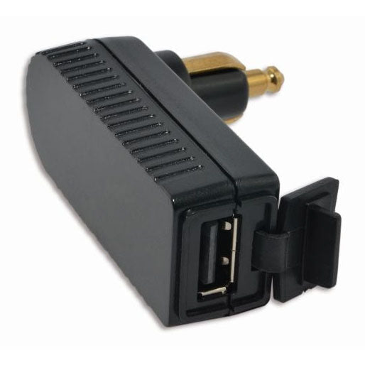 Touratech - USB Charger Right Angle with DIN Connector for Accessory Socket