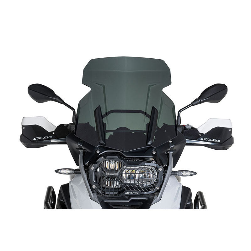 Touratech - Large Smoke Windshield - BMW R1250GS /GSA, R1200GS 13-19 /GSA 14-19