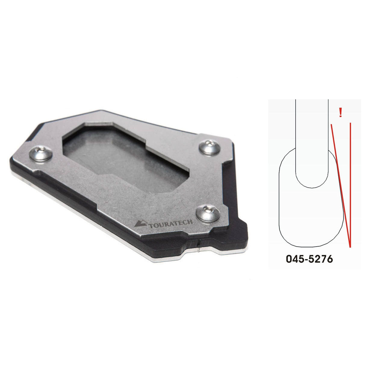 Touratech - Wide Side Stand Base Extension - BMW R1250GSA, R1200GS 14-16, R1200GSA 14-18, R1200GS Rallye