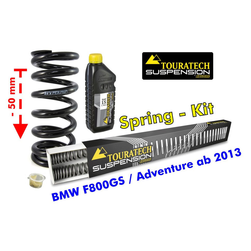 Touratech - 50mm Lowering Progressive Fork & Shock Springs - BMW F800GS /GSA 13-18