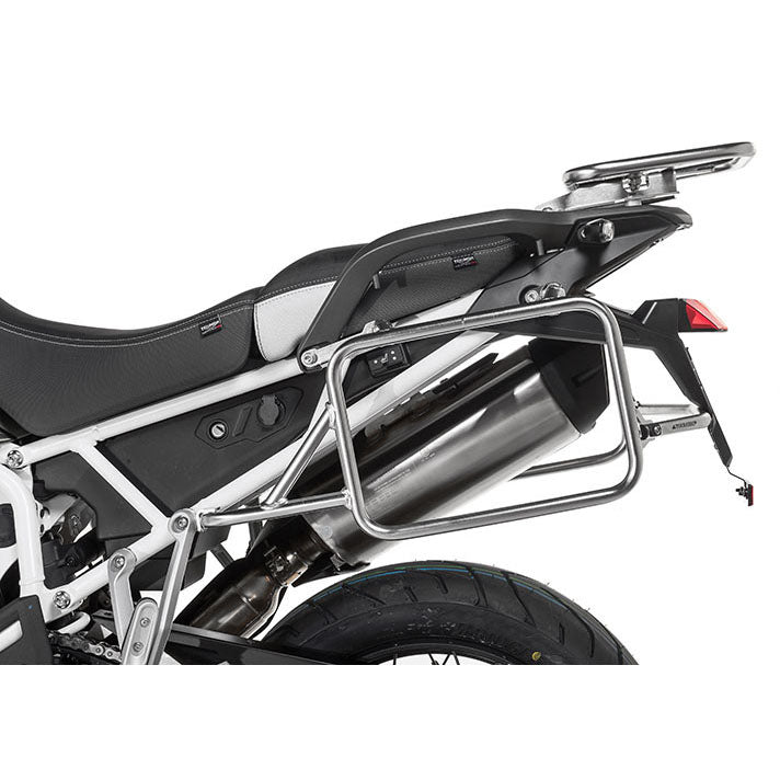 Touratech - Stainless Steel Silver Side Case Racks - Triumph Tiger 900 Rally /Pro