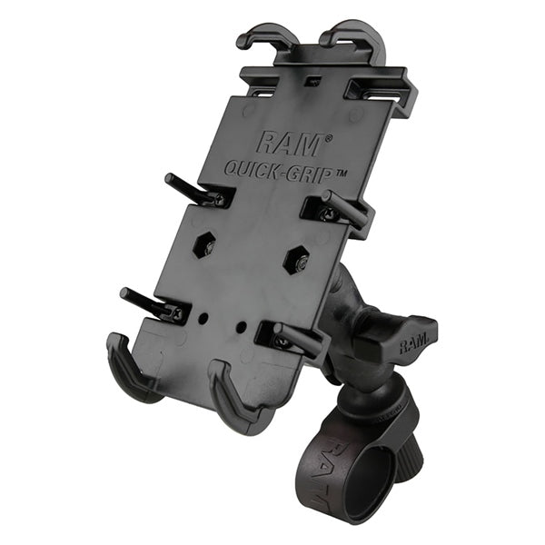 RamMount-Quick-Grip XL Phone Mount with Tough-Strap Handlebar Base