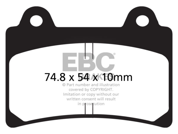 EBC - V-Pad Brake Pad - Front (FA123V)