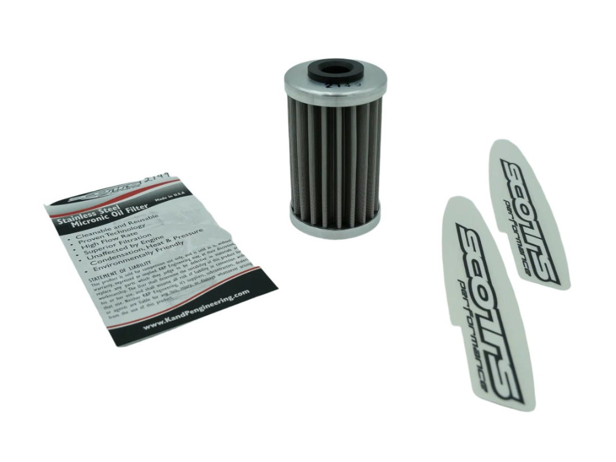 Scotts Performance - Stainless Steel Micronic reusable Oil Filters for KTM and Husaberg (2149)