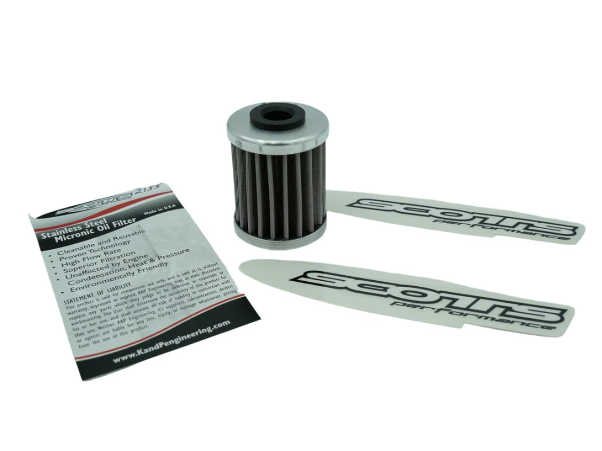 Scotts Performance - Stainless Steel Micronic reusable Oil Filters for KTM and BETA (2155)