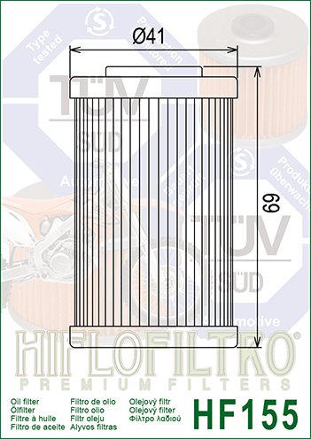 HiFlo -  HF155 Oil Filter - KTM, Polaris 2520754