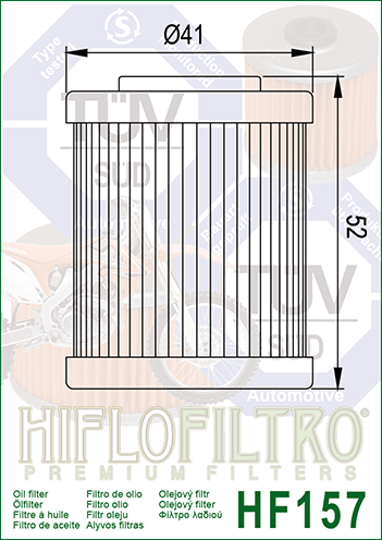 HiFlo - Oil Filter for KTM, Beta and Polaris (HF157)
