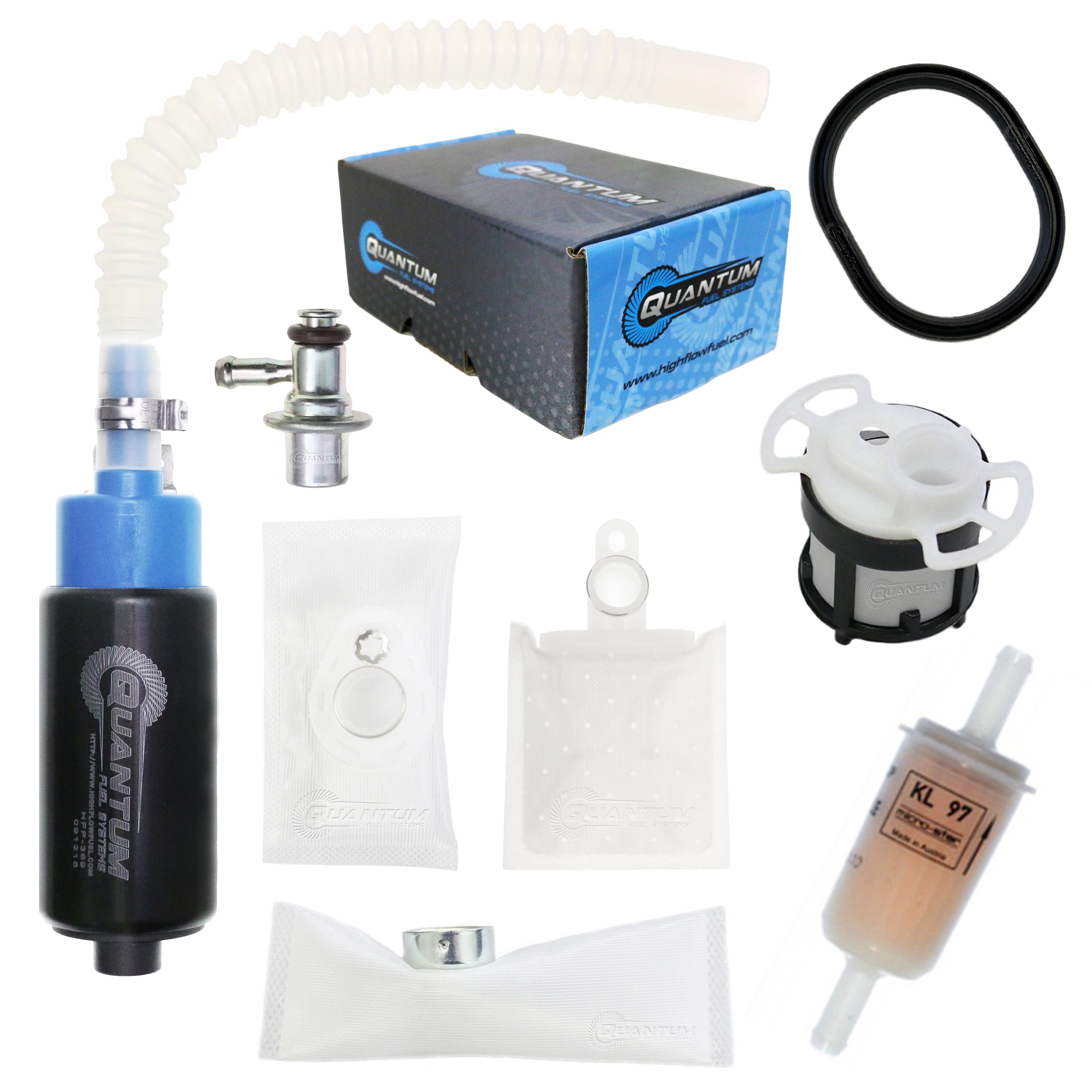 EFI Fuel Pump w/ Regulator, Tank Seal, Fuel Filter, Strainer