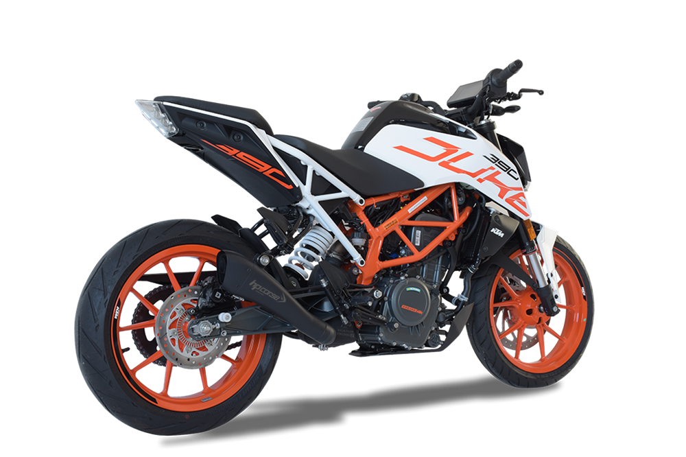 HPCorse - Hydroform Black Muffler for KTM Duke 390 - 2017 to 2020