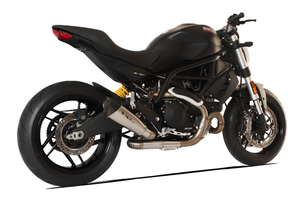 HPCorse - EvoXtreme 260mm Muffler for Ducati Monster 797 (Curved Link Arm)