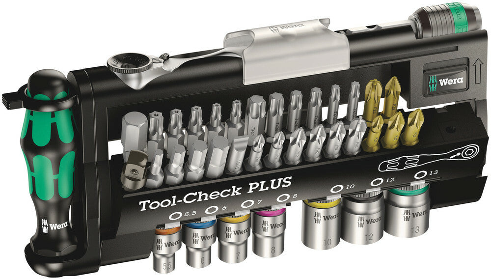 Wera Tools - Tool-Check Plus Bits Assortment With Ratchet + Sockets - 05049055001