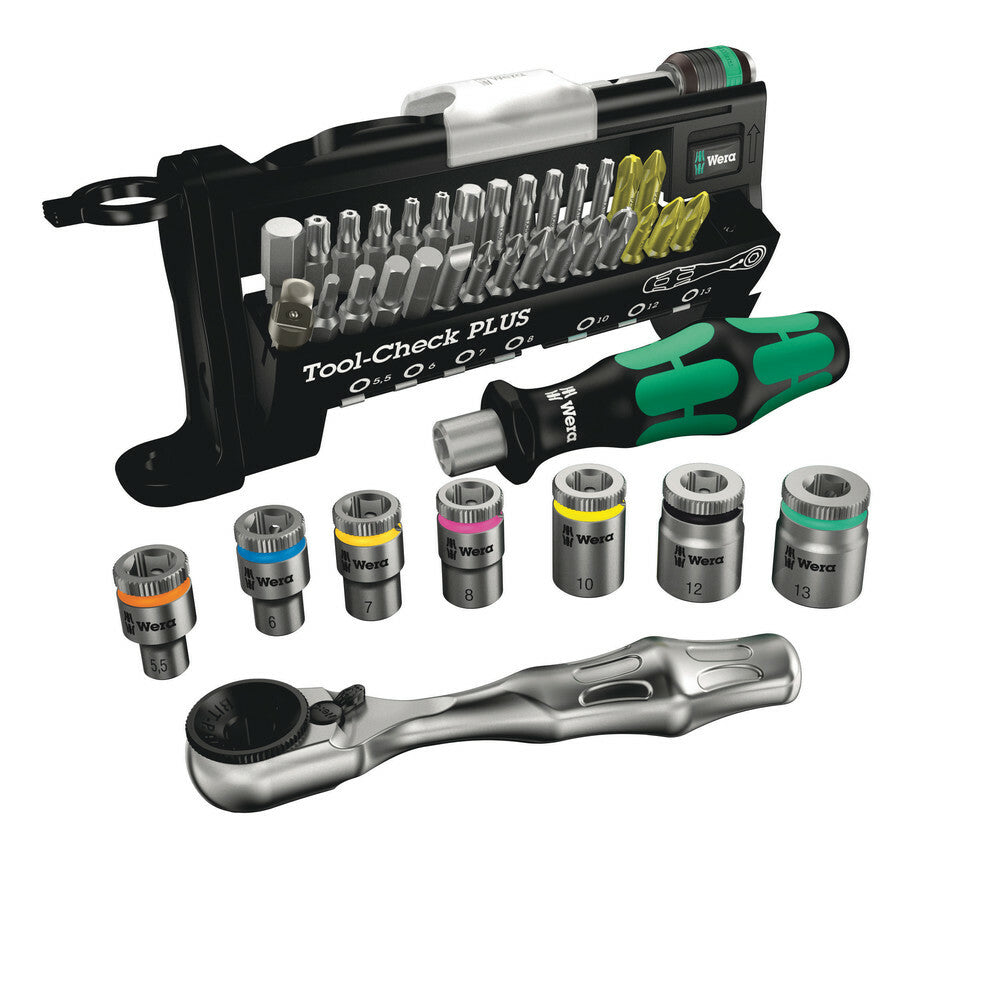 Wera Tools - Tool-Check Plus Bits Assortment With Ratchet + Sockets - 05049055001